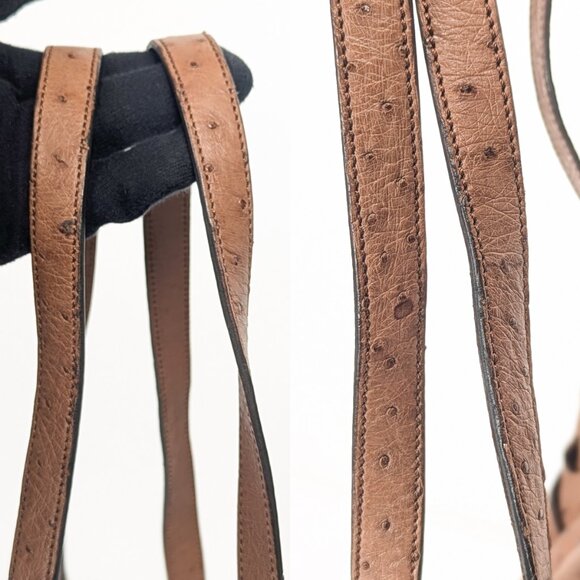 MAURO GOVERNA Ostrich Leather Shoulder Bag - Picture 12 of 14